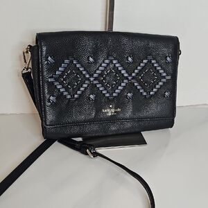 Kate Spade Black and Navy Crossbody Bag